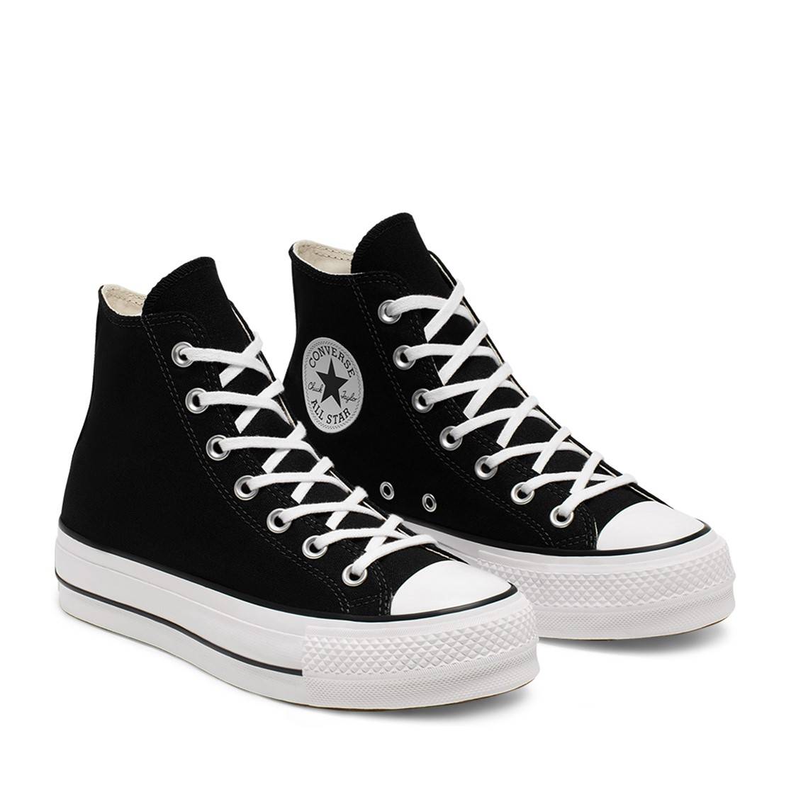 converse negro plataforma
